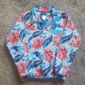 Patagonia Synchilla Snap-T Fleece Pullover in Hawaiian Hibiscus